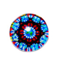 Cabochon sticla, 14mm, ,,Mozaic