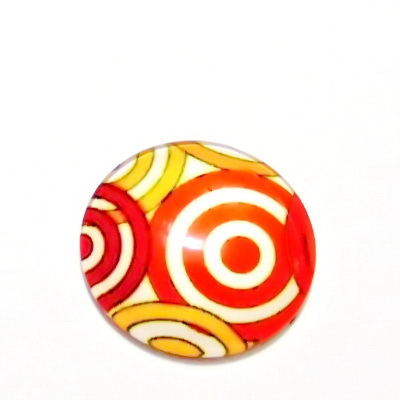 Cabochon sticla, 14mm, ,,Mozaic