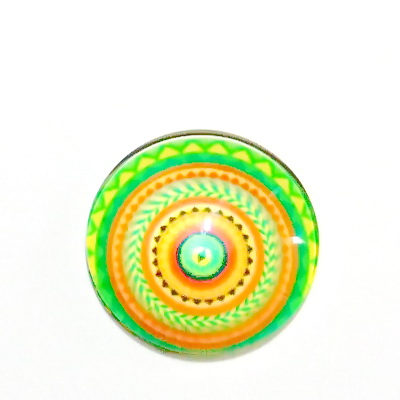 Cabochon sticla, 14mm, ,,Mozaic