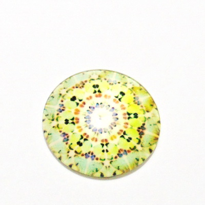 Cabochon sticla, 16mm, ,,Mozaic