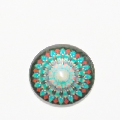 Cabochon sticla, 16mm, ,,Mozaic", model 12