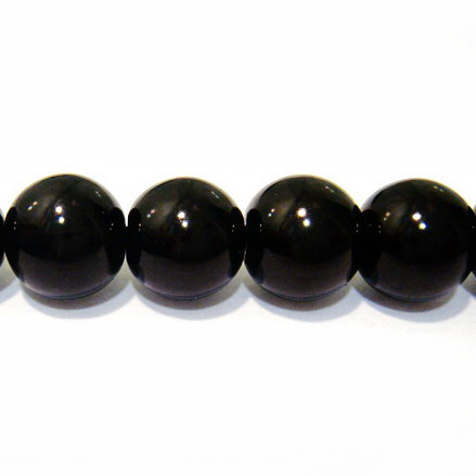 Margele sticla negre 10mm