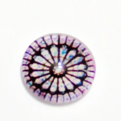 Cabochon sticla, 16mm, ,,Mozaic", model 18
