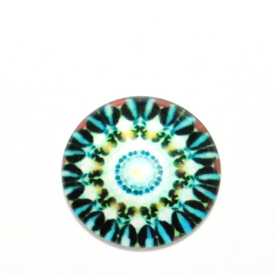 Cabochon sticla, 16mm, ,,Mozaic", model 39