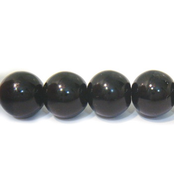 Perle sticla negre 12mm 10 buc