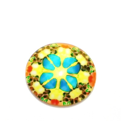 Cabochon sticla, 20mm, ,,Mozaic", model 27