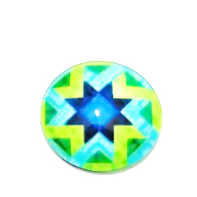 Cabochon sticla, 20mm, ,,Mozaic", model 30