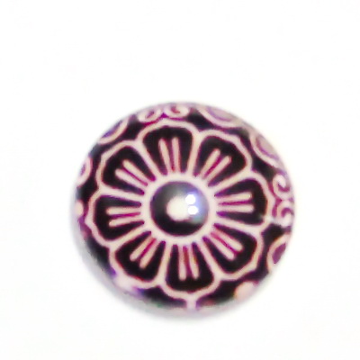 Cabochon sticla, 12mm, ,,Mozaic", model 47