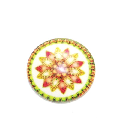 Cabochon sticla, 25mm, ,,Mozaic", model 52-DISPONIBIL 1 BUC