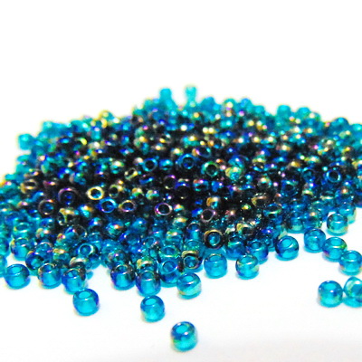 Margele TOHO rotunde, 11/0: Transparent-Rainbow Teal 20 g