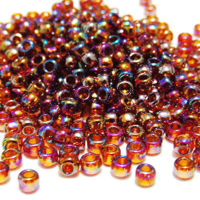 Margele TOHO rotunde 8/0 : Transparent-Rainbow Smoky Topaz 20 g