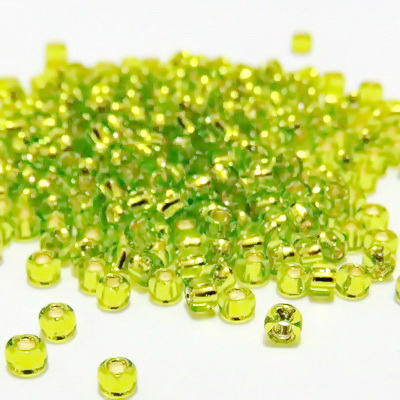 Margele TOHO rotunde 8/0 : Silver-Lined Lime Green 20 g