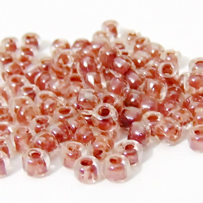 Margele TOHO, rotunde -  6/0 : Inside-Color Crystal/Antique Plum-Lined 20 g