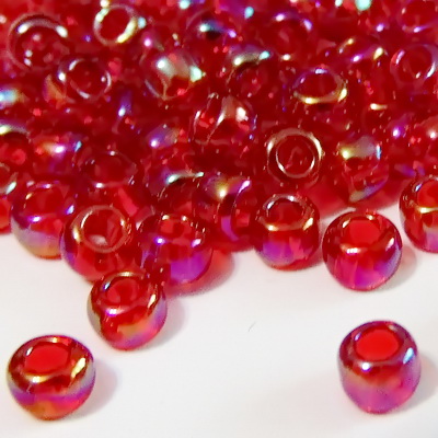 Margele TOHO, rotunde -  6/0 : Transparent-Rainbow Ruby 20 g