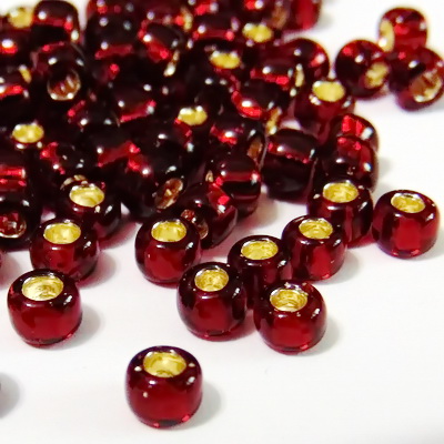 Margele TOHO, rotunde -  6/0 : Silver-Lined Garnet 20 g