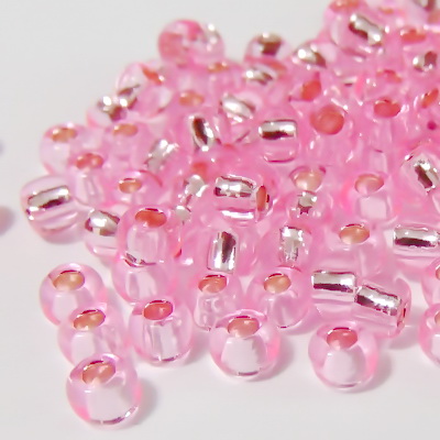 Margele TOHO, rotunde -  6/0 : Silver-Lined Pink 20 g