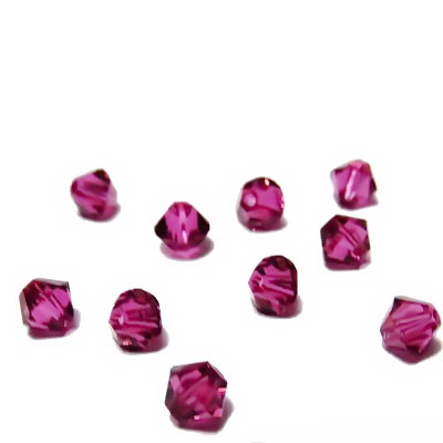 Swarovski Elements, Bicone 5328-Fuchsia, 4mm