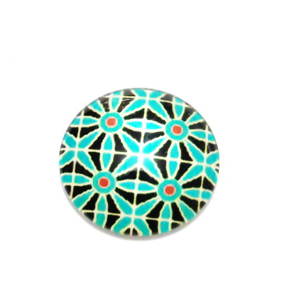 Cabochon sticla, 16mm, ,,Mozaic", model 68