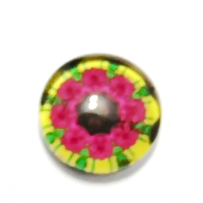 Cabochon sticla, 12mm, ,,Mozaic", model 70