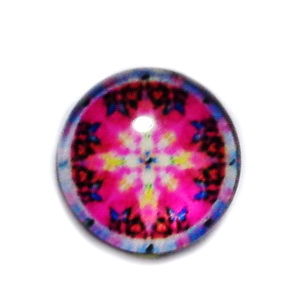 Cabochon sticla, 12mm, ,,Mozaic