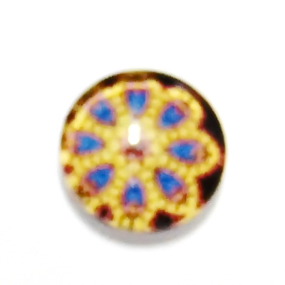 Cabochon sticla, 12mm, ,,Mozaic