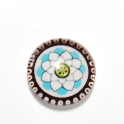 Cabochon sticla, 12mm, ,,Mozaic", model 74