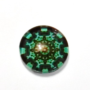 Cabochon sticla, 12mm, ,,Mozaic", model 86-DISPONIBIL 1 BUC
