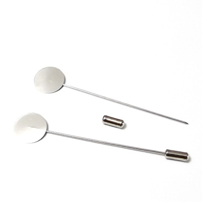 Suport brosa, otel inoxidabil 201, 77x1mm, platou 15mm-cu dop metalic