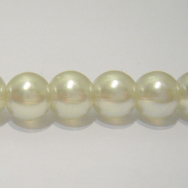Perle sticla semitransparente albe 8mm