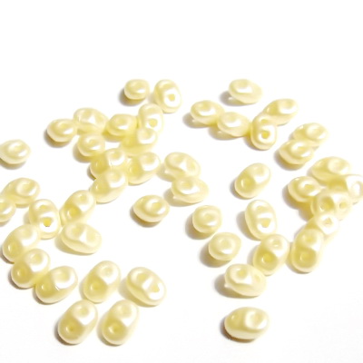 Margele Superduo 2,5x5mm,  Pearl Coat - Cream