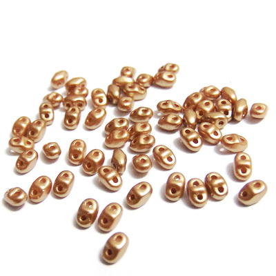 Margele Superduo 2,5x5mm, Pearl Coat - Gold