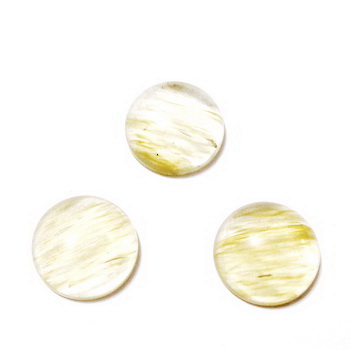 Cabochon cuart sintetic, auriu, 12x5mm