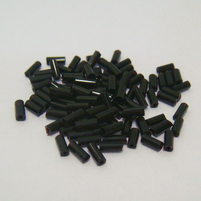 Margele tubulare negre 4.5-5mm