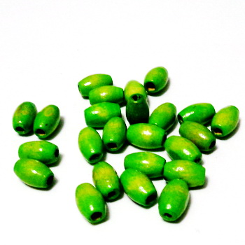 Margele lemn, ovale, verde deschis,10x6mm