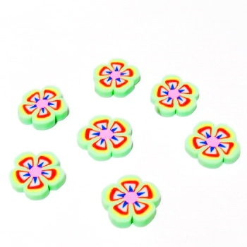 Cabochon polymer, floare vernil 9~10x1~2mm