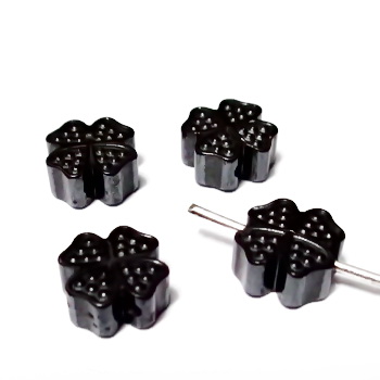 Margele hematit, trifoi cu 4 foi, 7x7x3mm 1 buc