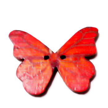 Nasturi lemn, 28x20x3mm, fluturas multicolor, model 21 1 buc