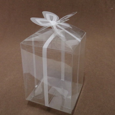 Cutie acetofan transparenta, 7.5x7.5x11cm 1 buc