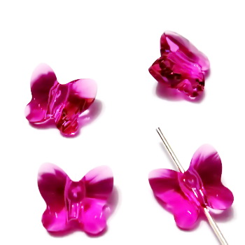 Swarovski Elements, Butterfly 5754-Fuchsia, 8 mm 