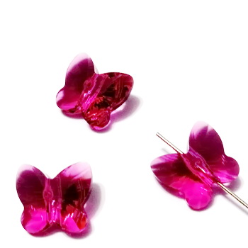  Swarovski Elements, Butterfly 5754-Fuchsia, 10 mm