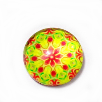 Cabochon sticla, 14mm, ,,Mozaic", model 52-DISPONIBIL 1 BUC