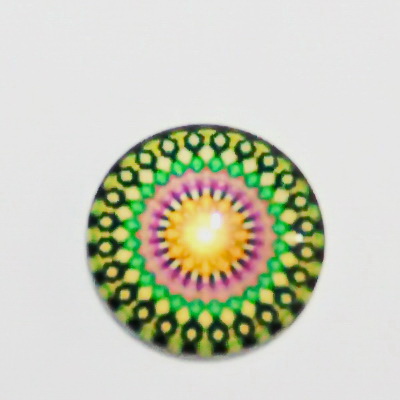 Cabochon sticla, 14mm, ,,Mozaic", model 57