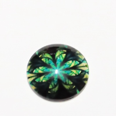 Cabochon sticla, 14mm, ,,Mozaic", model 58
