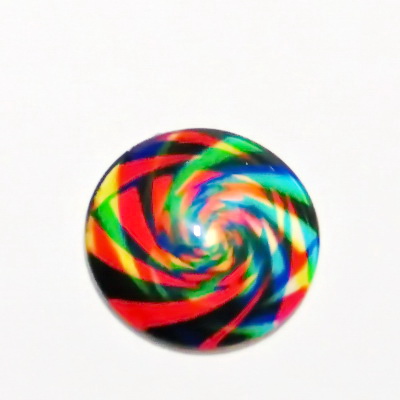 Cabochon sticla, 14mm, ,,Mozaic", model 60-DISPONIBIL 1 BUC