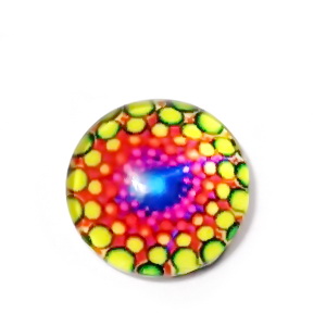 Cabochon sticla, 14mm, ,,Mozaic", model 64