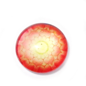 Cabochon sticla, 14mm, ,,Mozaic", model 65