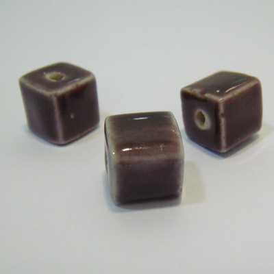 Portelan cubic, mov-maroniu, 11mm