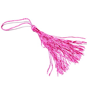 Ciucuri polyester fucsia-pal, 13x0.6cm