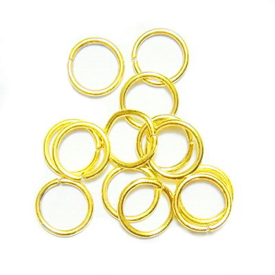 Zale simple aurii 6 mm, grosime 0.8mm 100 buc