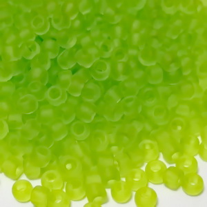 Margele TOHO, rotunde  11/0 : Transparent-Frosted Lime Green